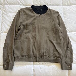Brown Theory Silk Bomber Jacket Size Medium